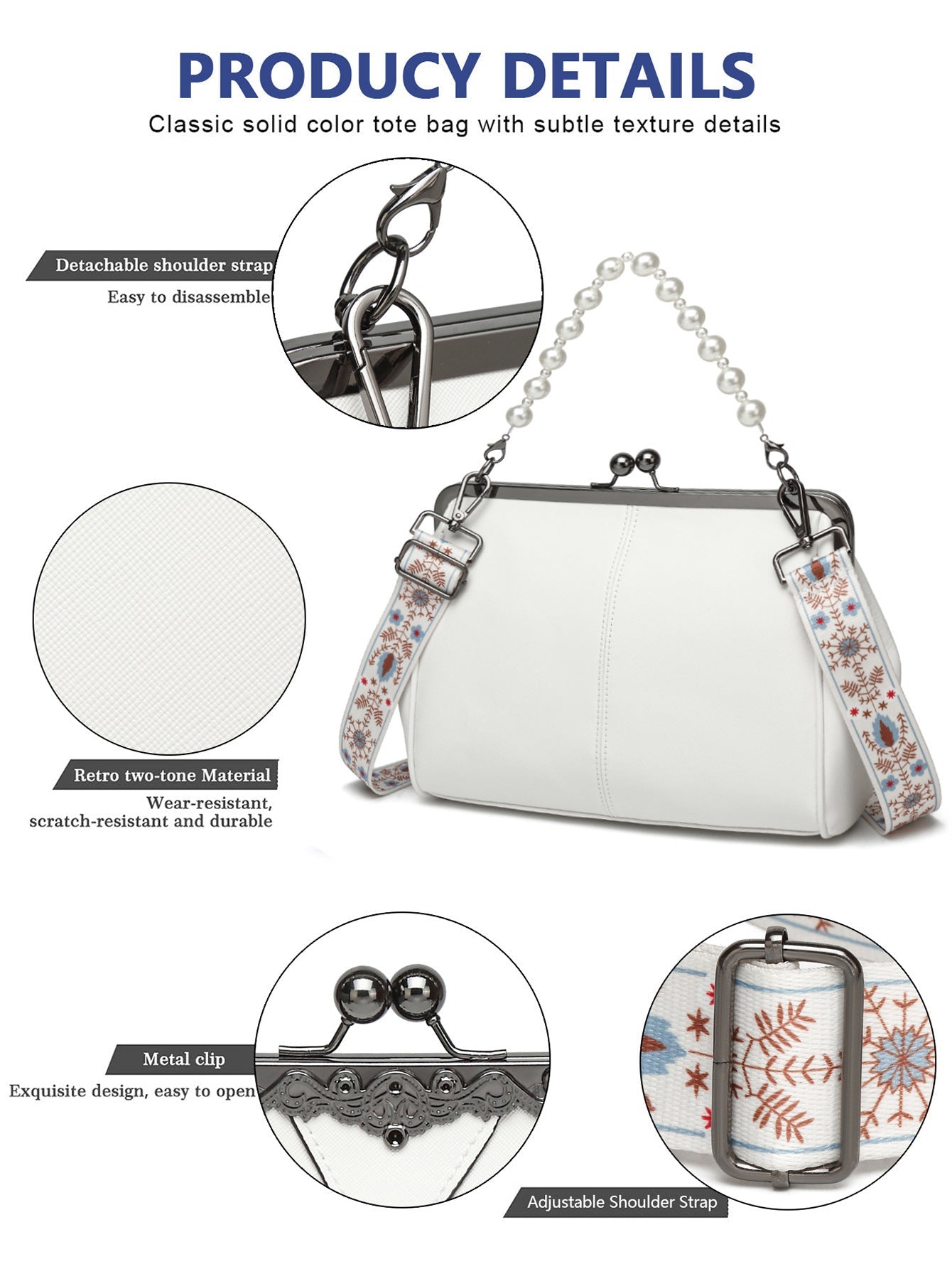 Bootara Women's British Vintage Oversized Bag – Multi-Way Shoulder/Tote Bag with Clip Closure