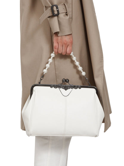 Bootara Women's British Vintage Oversized Bag – Multi-Way Shoulder/Tote Bag with Clip Closure