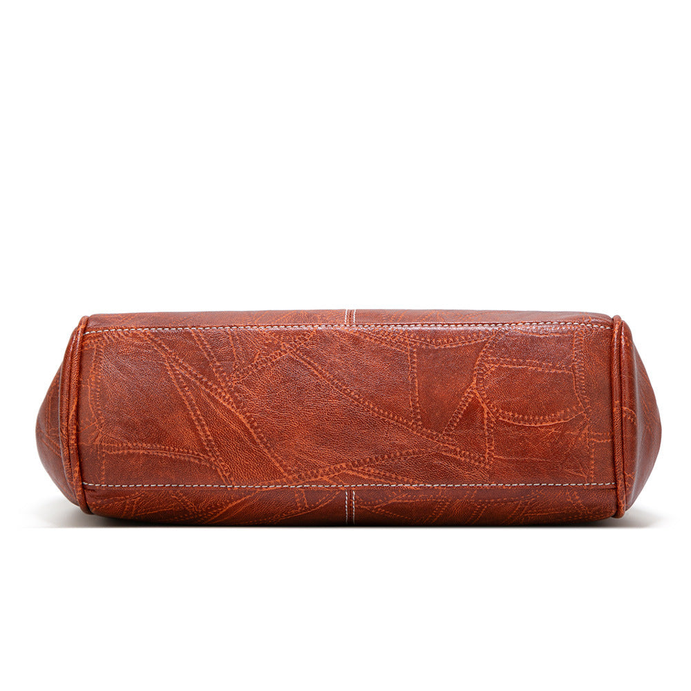 Bootara Women's British Vintage Oversized Bag – Multi-Way Shoulder/Tote Bag with Clip Closure