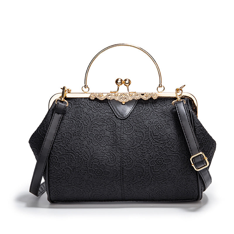 Bootara Women's British Vintage Oversized Bag – Multi-Way Shoulder/Tote Bag with Clip Closure